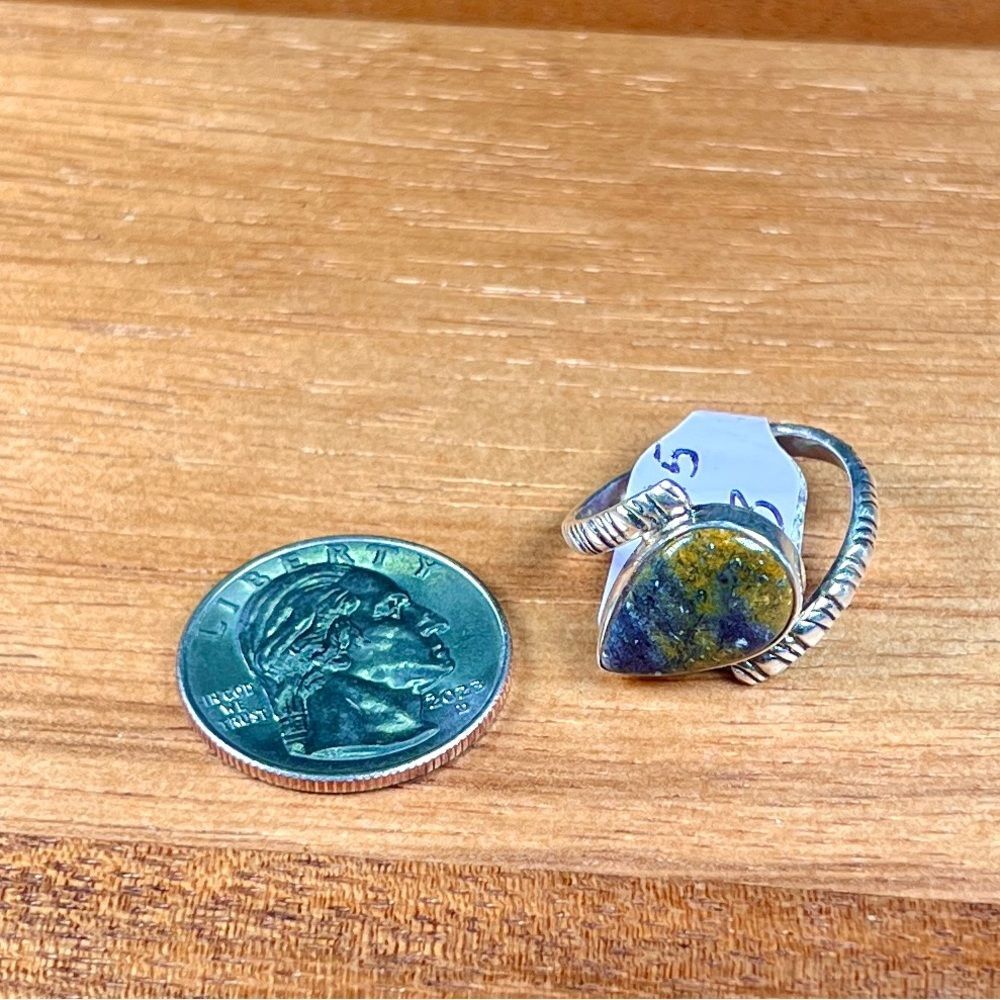 Indian Blanket Jasper Ring Solid Sterling Silver … - image 5